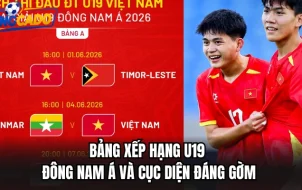 Bảng xếp hạng U19 Đông Nam Á