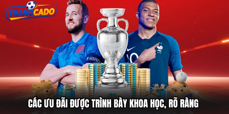 Các ưu đãi được trình bày khoa học, rõ ràng
